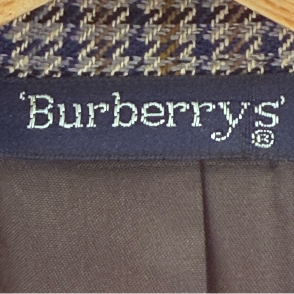 Burberry Vintage Men’s Houndstooth 100% Natural Wool Blazer Sport Coat Size 40R - Picture 7 of 10